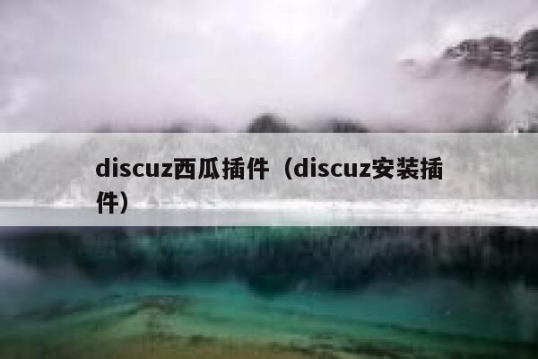 discuz西瓜插件（discuz安装插件）