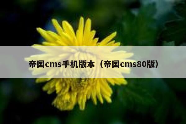 帝国cms手机版本（帝国cms80版）