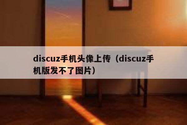 discuz手机头像上传（discuz手机版发不了图片）