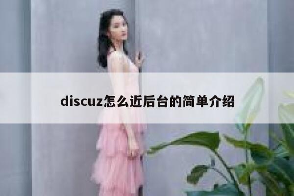 discuz怎么近后台的简单介绍 第1张