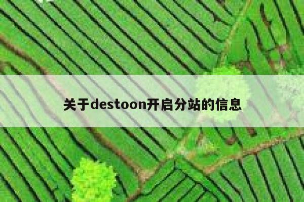 关于destoon开启分站的信息