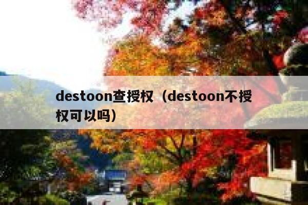 destoon查授权（destoon不授权可以吗）