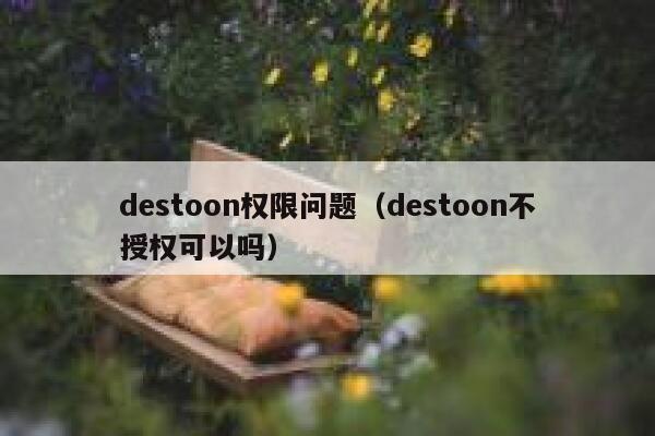 destoon权限问题（destoon不授权可以吗）