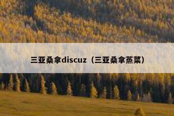 三亚桑拿discuz（三亚桑拿蒸菜）