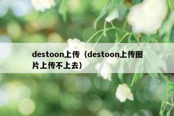 destoon上传（destoon上传图片上传不上去）