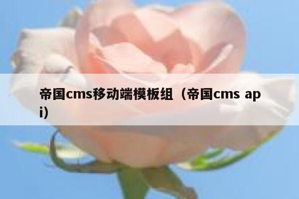 帝国cms移动端模板组（帝国cms api）