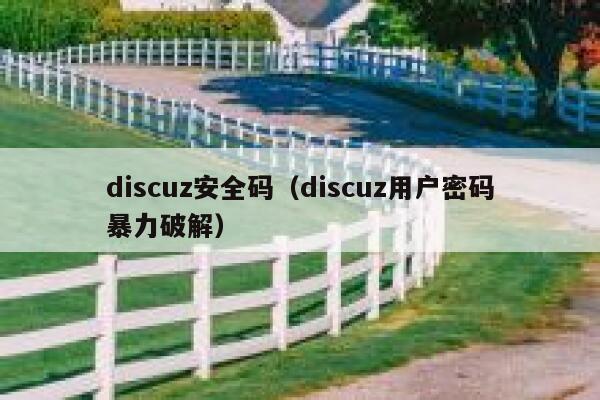 discuz安全码（discuz用户密码暴力破解）