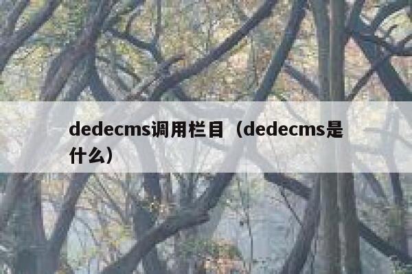 dedecms调用栏目（dedecms是什么）