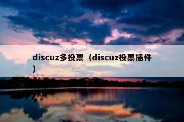 discuz多投票（discuz投票插件）