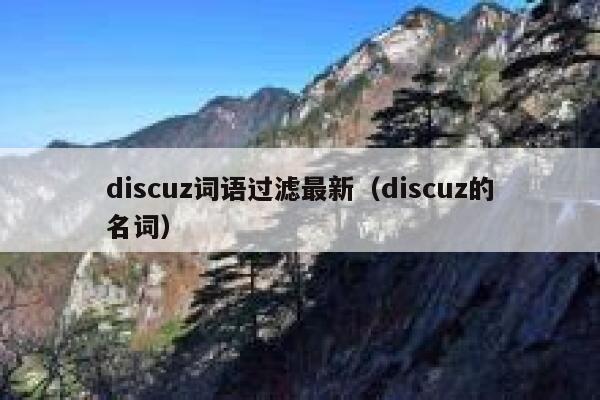 discuz词语过滤最新（discuz的名词）