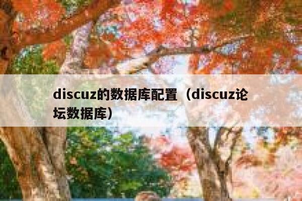 discuz的数据库配置（discuz论坛数据库）