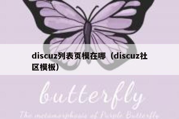 discuz列表页模在哪（discuz社区模板）