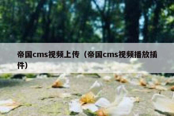 帝国cms视频上传（帝国cms视频播放插件）