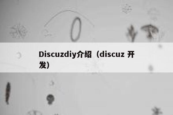 Discuzdiy介绍（discuz 开发）