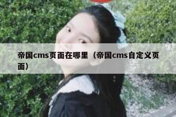 帝国cms页面在哪里（帝国cms自定义页面）