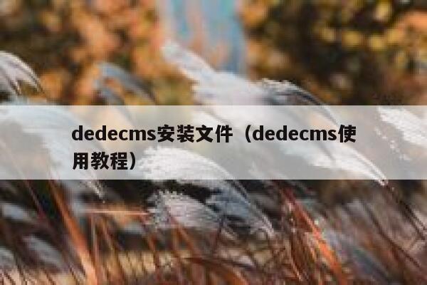 dedecms安装文件（dedecms使用教程）