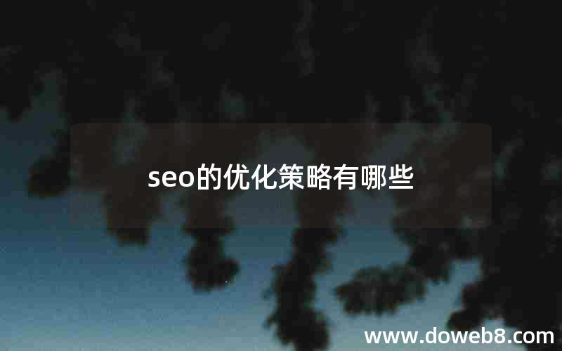 seo的优化策略有哪些