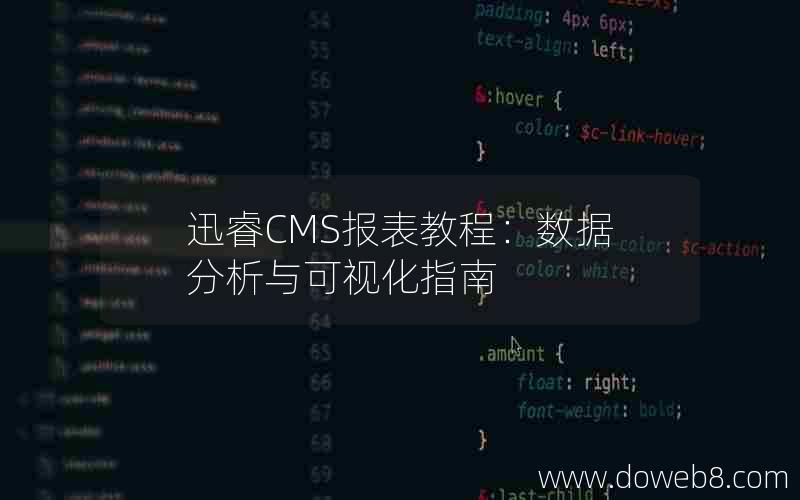 迅睿CMS报表教程：数据分析与可视化指南