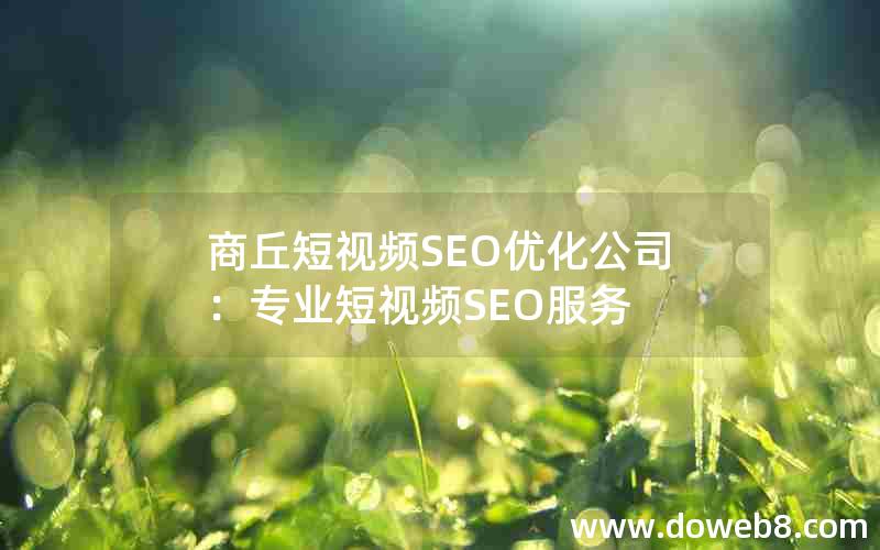 商丘短视频SEO优化公司：专业短视频SEO服务