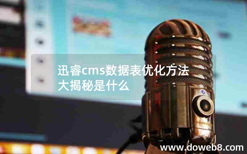 迅睿cms数据表优化方法大揭秘是什么