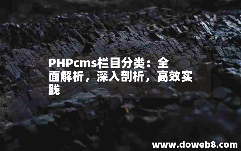 PHPcms栏目分类：全面解析，深入剖析，高效实践