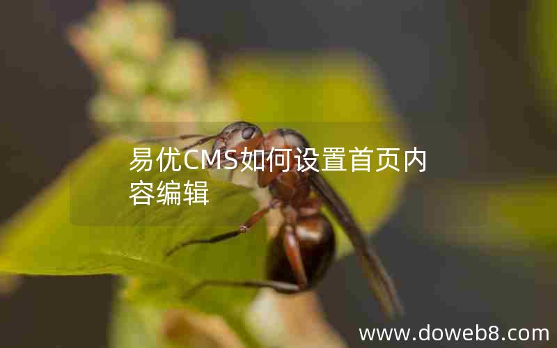 易优CMS如何设置首页内容编辑