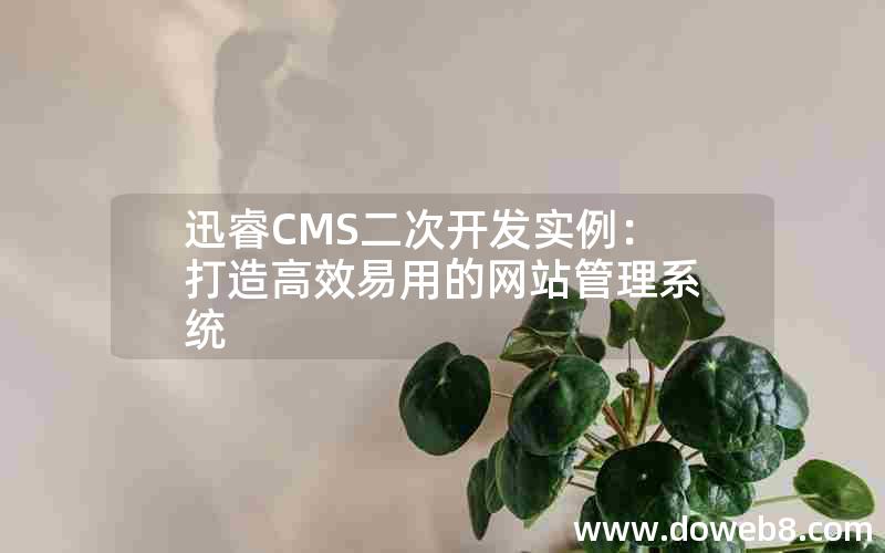 迅睿CMS二次开发实例：打造高效易用的网站管理系统