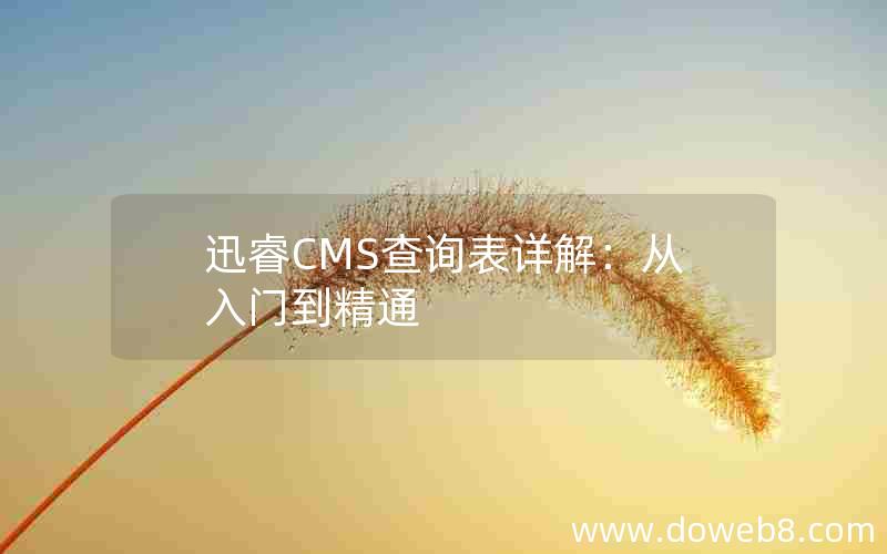 迅睿CMS查询表详解：从入门到精通