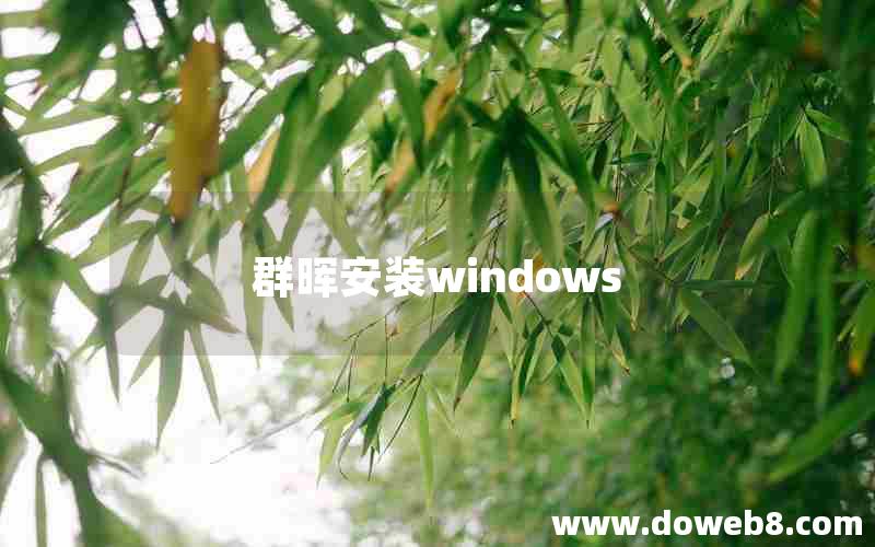 群晖安装windows