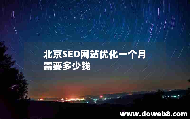 北京SEO网站优化一个月需要多少钱