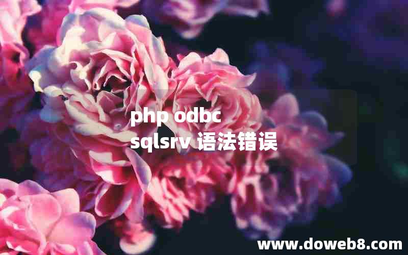 php odbc sqlsrv 语法错误