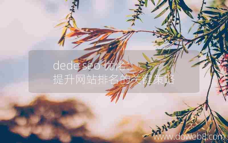 dede seo 优化：提升网站排名的关键策略