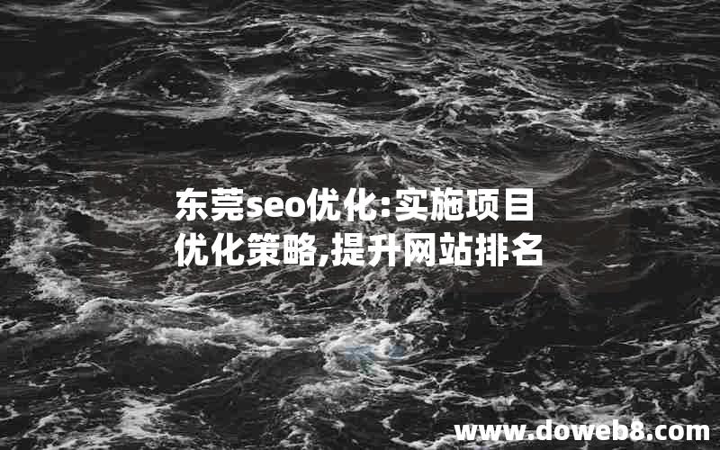 东莞seo优化:实施项目优化策略,提升网站排名