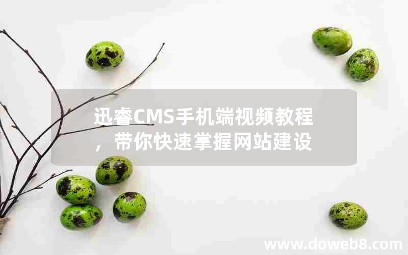 迅睿CMS手机端视频教程，带你快速掌握网站建设