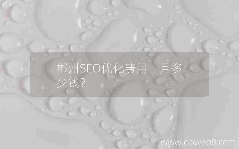 郴州SEO优化费用一月多少钱？(郴州seo优化费用一月多少钱？)