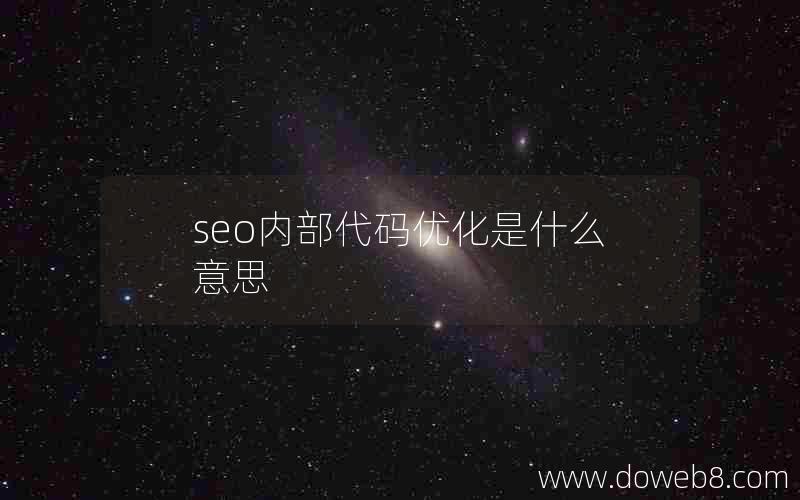 seo内部代码优化是什么意思