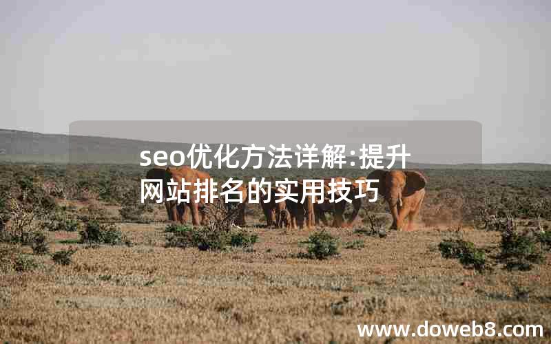 seo优化方法详解:提升网站排名的实用技巧