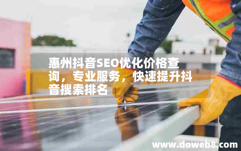 惠州抖音SEO优化价格查询，专业服务，快速提升抖音搜索排名