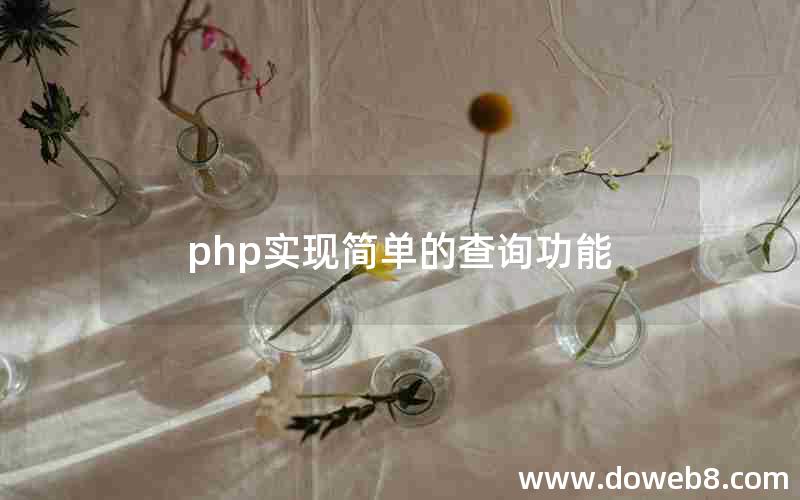 php实现简单的查询功能