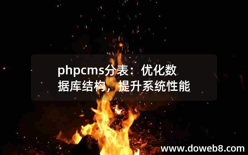 phpcms分表：优化数据库结构，提升系统性能