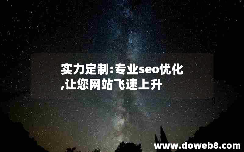 实力定制:专业seo优化,让您网站飞速上升