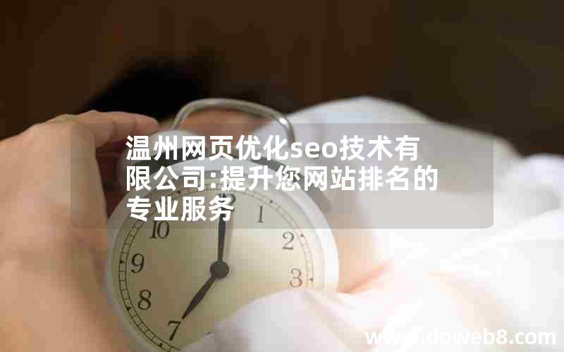 温州网页优化seo技术有限公司:提升您网站排名的专业服务