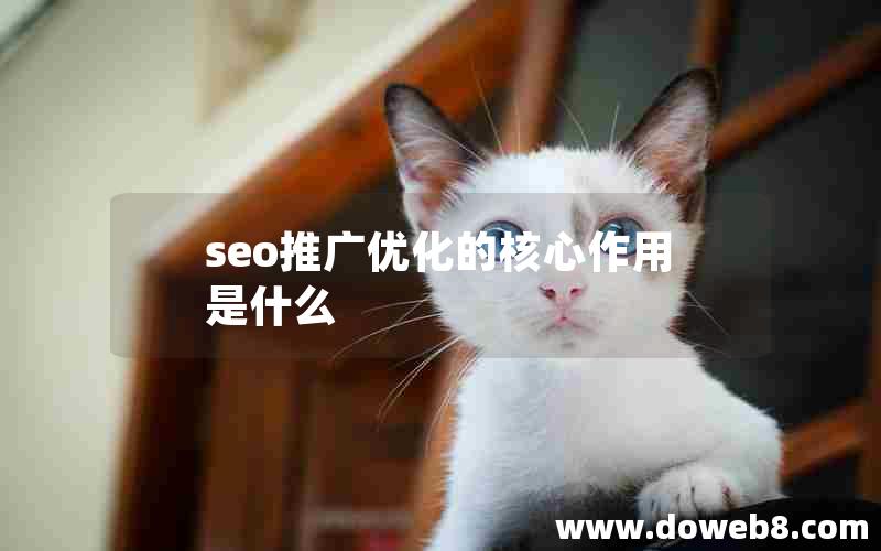 seo推广优化的核心作用是什么