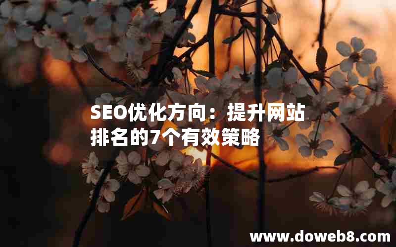 SEO优化方向：提升网站排名的7个有效策略