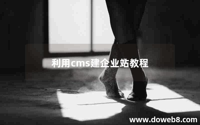 利用cms建企业站教程