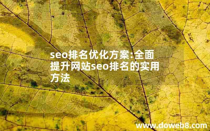 seo排名优化方案:全面提升网站seo排名的实用方法