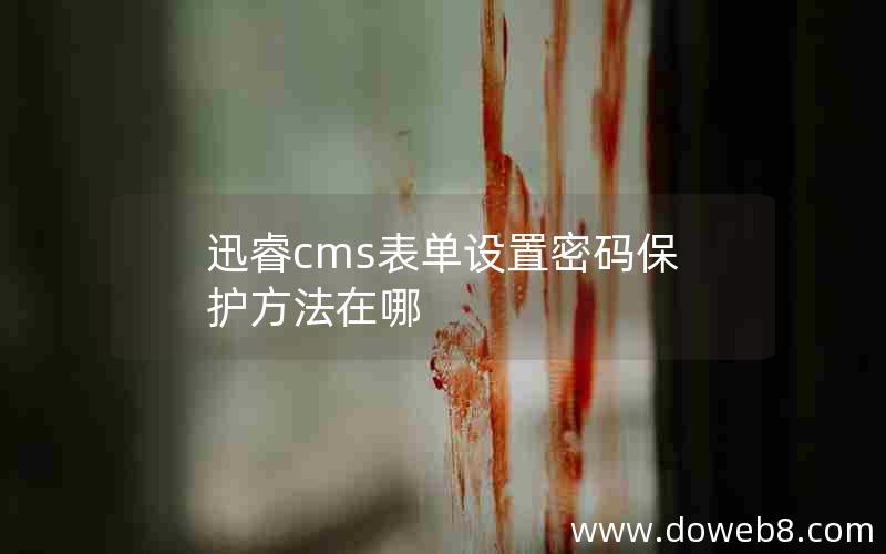 迅睿cms表单设置密码保护方法在哪