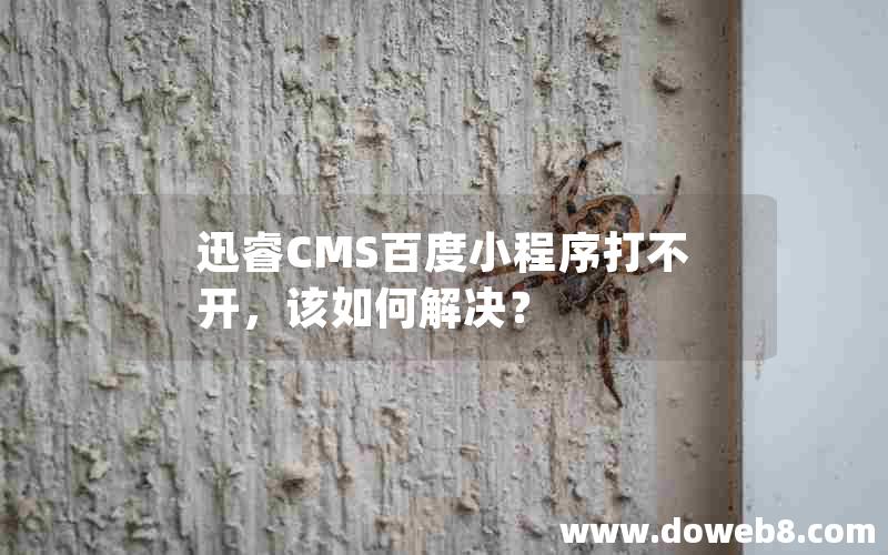 迅睿CMS百度小程序打不开，该如何解决？