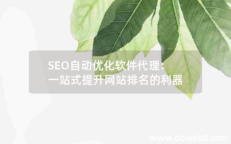 SEO自动优化软件代理：一站式提升网站排名的利器