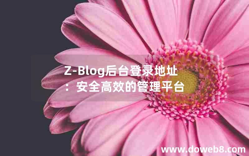 Z-Blog后台登录地址：安全高效的管理平台